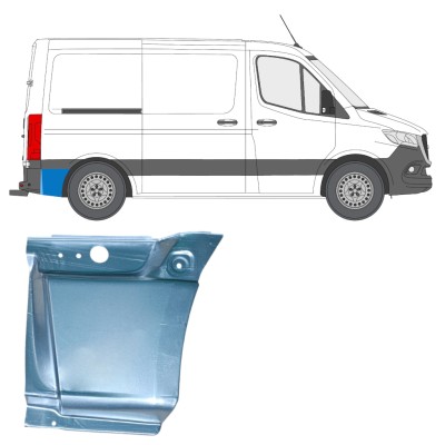 Painel de reparação da parte inferior do guarda-lamas traseiro atrás da roda para Mercedes Sprinter 2018- / Direito 14545