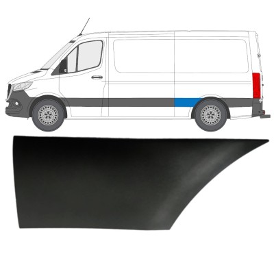 Moldura lateral do guarda-lamas traseiro para Mercedes Sprinter 2018- / Esquerdo 16649