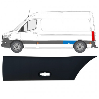 Moldura lateral do guarda-lamas traseiro para Mercedes Sprinter 2018- / Esquerdo 12941