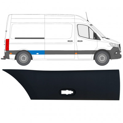 Moldura lateral do guarda-lamas traseiro para Mercedes Sprinter 2018- / Direito 12940