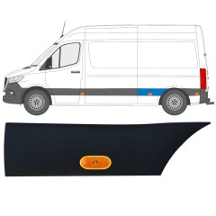 Moldura lateral do guarda-lamas traseiro com Luz para Mercedes Sprinter 2018- / Esquerdo / Conjunto 12969