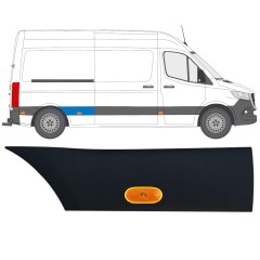 Moldura lateral do guarda-lamas traseiro com Luz para Mercedes Sprinter 2018- / Direito / Conjunto 12968