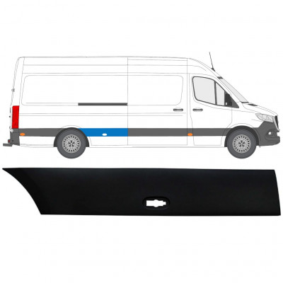 Moldura lateral do guarda-lamas traseiro para Mercedes Sprinter 2018- / Direito 12934