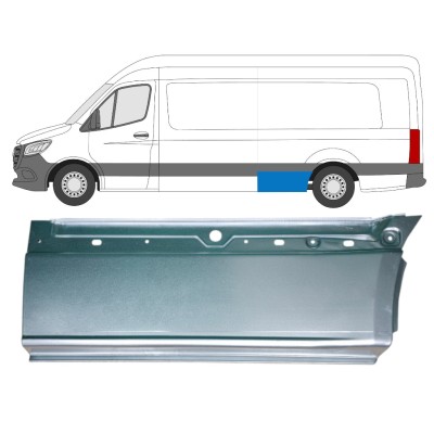Painel de reparação da parte inferior do guarda-lamas traseiro para Mercedes Sprinter 2018- / Esquerdo 14552