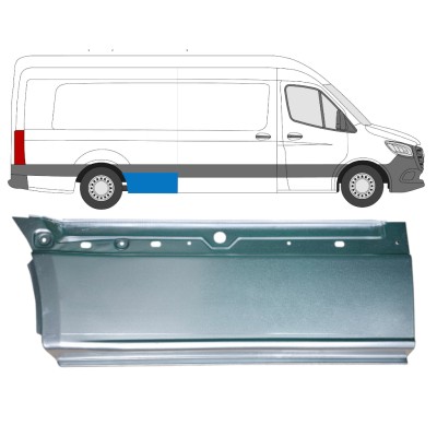 Painel de reparação da parte inferior do guarda-lamas traseiro para Mercedes Sprinter 2018- / Direito 14551