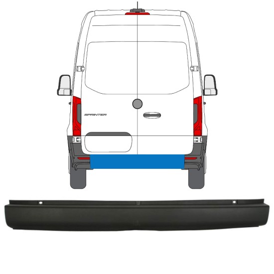 Para-choque traseiro para Mercedes Sprinter 2018- 14942