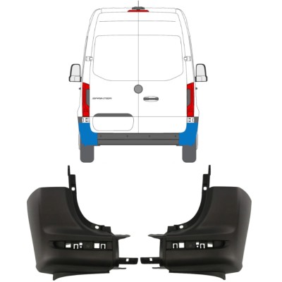 Canto do para-choque traseiro para Mercedes Sprinter 2018- / Esquerda+Direita / Conjunto 14945