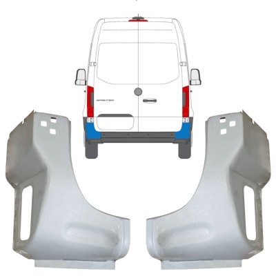 Painel de reparação do canto traseiro para Mercedes Sprinter 2018- / Esquerda+Direita / Conjunto 14653