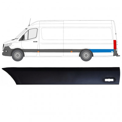 Moldura lateral do guarda-lamas traseiro para Mercedes Sprinter 2018- / Esquerdo 12943