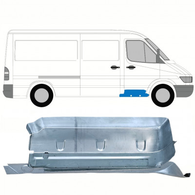 Painel de reparação do degrau dianteiro com parte da soleira para Mercedes Sprinter 1995-2006 / Direito 8556