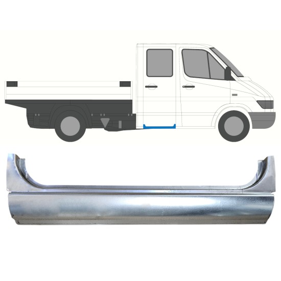 Painel de reparação da soleira da porta traseira para Mercedes Sprinter 1995-2006 / Esquerda = Direita (simétrico) 16385