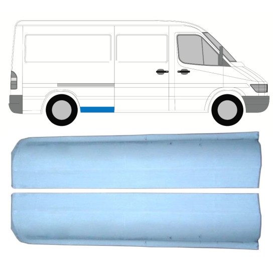 Painel de reparação da parte frontal do guarda-lamas traseiro para Mercedes Sprinter 1995-2006 / Esquerda+Direita / Conjunto 9861