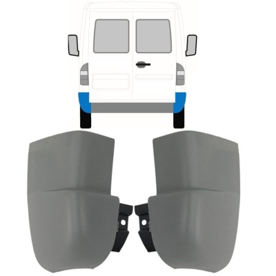 Canto do para-choque traseiro para Mercedes Sprinter 1995-2006 / Esquerda+Direita / Conjunto 9717