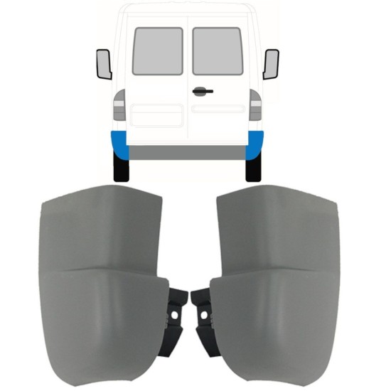 Canto do para-choque traseiro para Mercedes Sprinter 1995-2006 / Esquerda+Direita / Conjunto 9717
