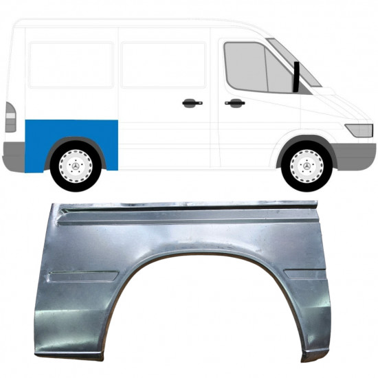 Painel de reparação do guarda-lamas traseiro para Mercedes Sprinter 1995- / SWB / Direito 5869