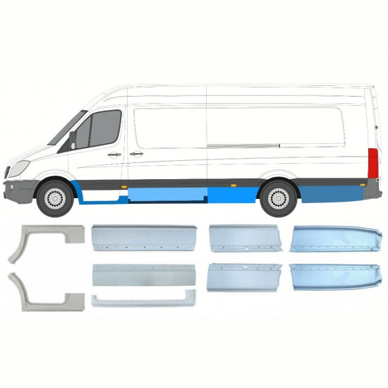 Kit de reparos para Mercedes Sprinter 2006- / XLWB / Esquerda+Direita /  10478