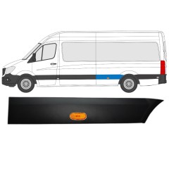 Moldura lateral do guarda-lamas traseiro com Luz para Mercedes Sprinter 2006-2018 / Esquerdo / Conjunto 9057