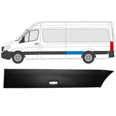 Moldura lateral do guarda-lamas traseiro para Mercedes Sprinter 2006- / LWB / Esquerdo 8027