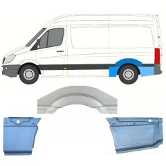 Painel de reparação do guarda-lamas traseiro para Mercedes Sprinter 2006-2018 / Esquerdo / Conjunto 8716