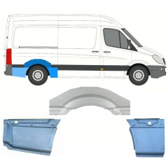 Painel de reparação do guarda-lamas traseiro para Mercedes Sprinter 2006-2018 / Direito / Conjunto 8715