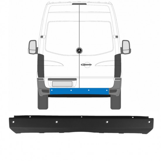 Para-choque traseiro com sensores de estacionamento (PDC) para Mercedes Sprinter 2006-2018 8744