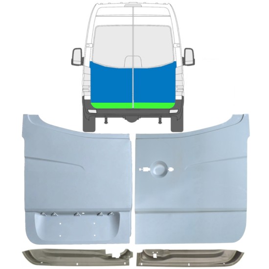 Painel de reparação das portas traseiras para Mercedes Sprinter 2006-2018 / Conjunto 10517