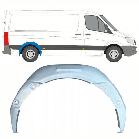 Painel de reparação interna do arco da roda traseira para Mercedes Sprinter 2006- / Direito 8553