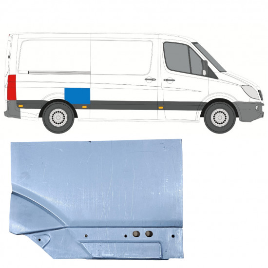 Painel de reparação do guarda-lamas traseiro para Mercedes Sprinter 2006- / Direito 11271