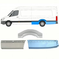 Painel de reparação do guarda-lamas traseiro para Mercedes Sprinter 2006- / XLWB / Esquerdo / Conjunto 8720