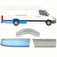 Painel de reparação do guarda-lamas traseiro para Mercedes Sprinter 2006- / XLWB / Direito / Conjunto 8719