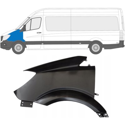 Guarda-lamas dianteiro para Mercedes Sprinter 2006-2018 / Esquerdo 14947