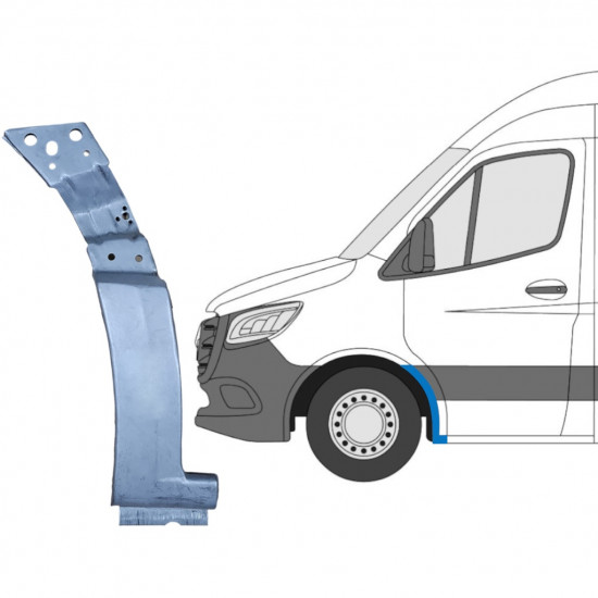 Painel de reparação do arco da roda dianteira para Mercedes Sprinter 2018- / Esquerdo 11989