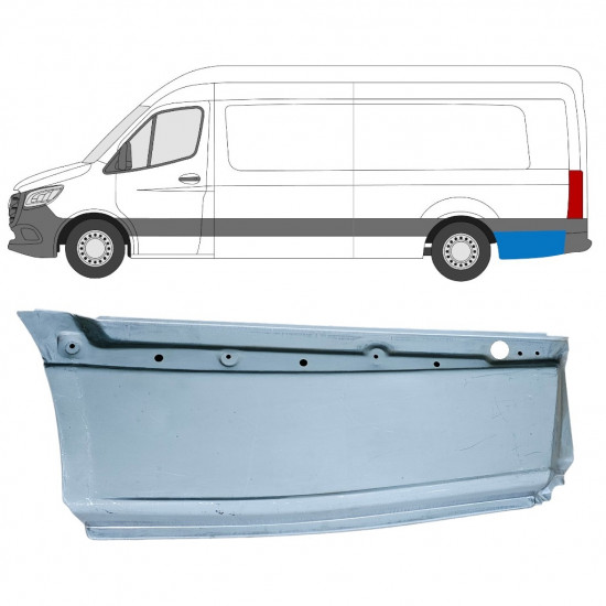 Painel de reparação do guarda-lamas traseiro para Mercedes Sprinter 2018- / Esquerdo 12975