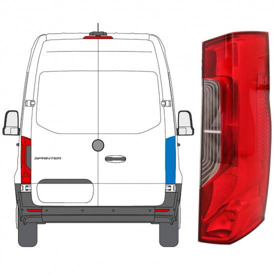 Luz traseira para Mercedes Sprinter 2018- / Direito 12923