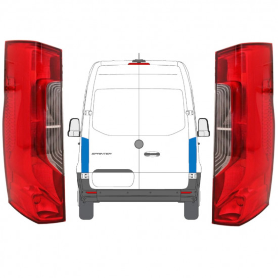 Luz traseira para Mercedes Sprinter 2018- / Esquerda+Direita / Conjunto 12925