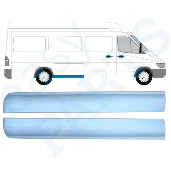 Painel de reparação da parte frontal do guarda-lamas traseiro para Mercedes Sprinter 1995- / LWB / Esquerda+Direita / Conjunto 9864