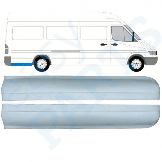Painel de reparação do guarda-lamas traseiro para Mercedes Sprinter 1995- / LWB / Esquerda+Direita / Conjunto 9865
