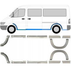 Kit de reparos para Mercedes Sprinter 1995-2006 / Esquerda+Direita / 6756