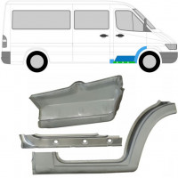 Painel de reparação interna da soleira com guarda-lamas e degrau dianteiro para Mercedes Sprinter 1995-2006 / Direito / Conjunto 10521