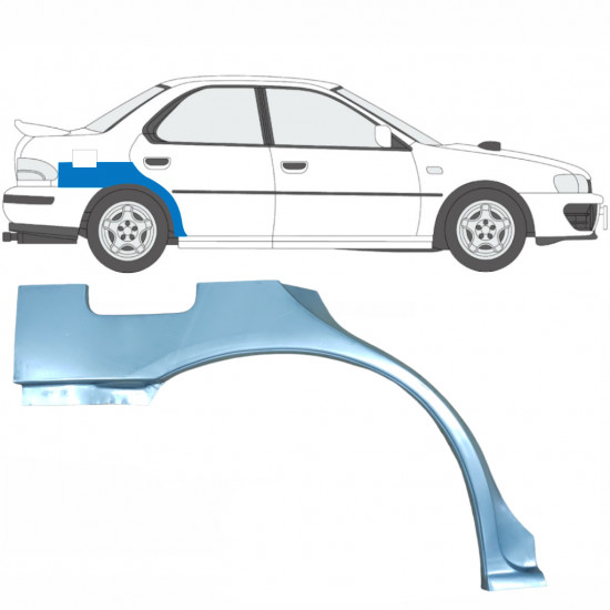 Painel de reparação do guarda-lamas traseiro para Subaru Impreza 1992-2000 / Direito 5940