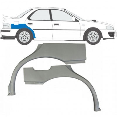 Painel de reparação do guarda-lamas traseiro para Subaru Impreza 1992-2000 / Esquerda+Direita / Conjunto 9199