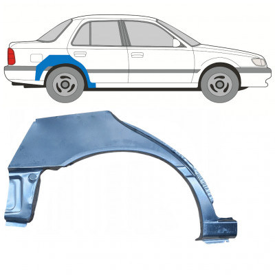 Painel de reparação do guarda-lamas traseiro para Nissan Sunny N14 1991-1994 / Direito 11052