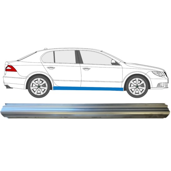 Painel de reparação da soleira para Skoda Superb 2008-2015 / Direito 14775