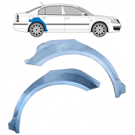 Painel de reparação do guarda-lamas traseiro para Skoda Superb 2002-2008 / Esquerda+Direita / Conjunto 9253