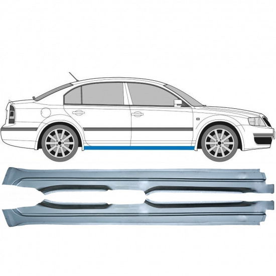 Painel de reparação da soleira para Skoda Superb 2001-2008 / Esquerda+Direita / Conjunto 9414