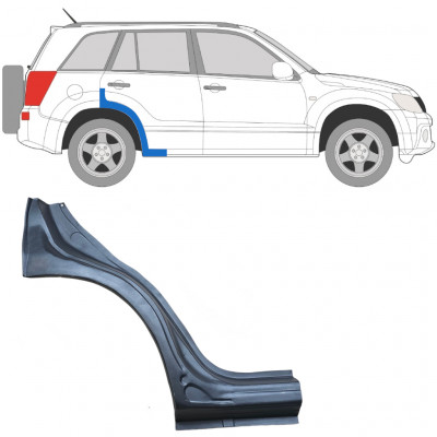 Painel de reparação do guarda-lamas traseiro para Suzuki Grand Vitara 2005-2012 / Direito 7020