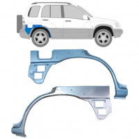 Painel de reparação do guarda-lamas traseiro com orifício para Suzuki Grand Vitara 1997-2005 / Esquerda+Direita / Conjunto 9171