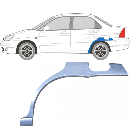 Painel de reparação do guarda-lamas traseiro para Suzuki Liana 2001-2007 / Esquerdo 5204