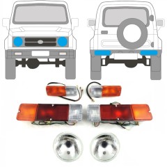 Farol principal com pisca e Luz para Suzuki Samurai 1981- / Esquerda+Direita / Conjunto 12654