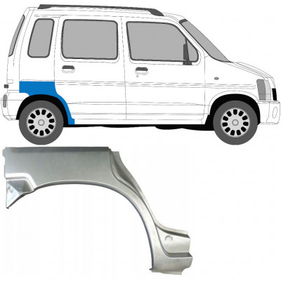 Painel de reparação do guarda-lamas traseiro para Suzuki Wagon R+ 1993-2000 / Direito 7037